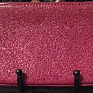 Rare Coach Sonoma Coach Cosmetic Case ~ in Red Pebbled Grain